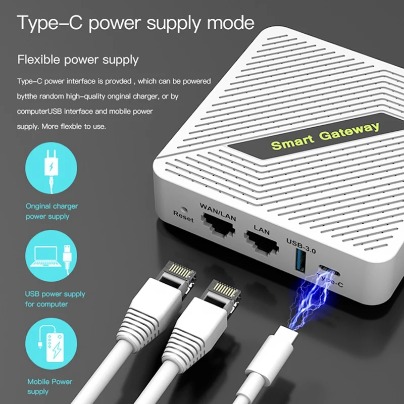 Wifi6 Router AX1800 Dualband 2.4/5Ghz Router Gigabit portabel Router untuk Starlink nirkable repeater Wifi Bridge(US)