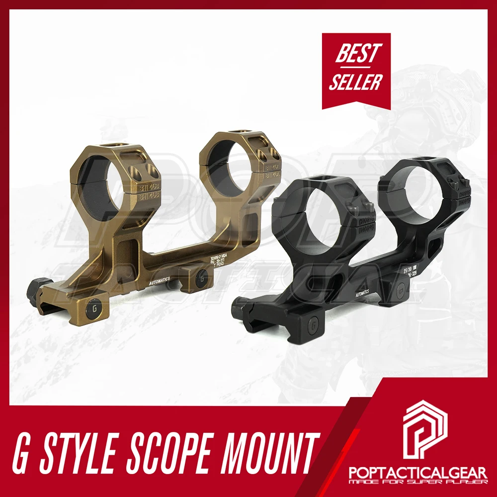 

GE Scope Mount 30MM Tube 1.54Inch Height GE Riflescope Mount AR-15/M4 with Original Marking Fit 20mm Picatinny Rail for Airsoft