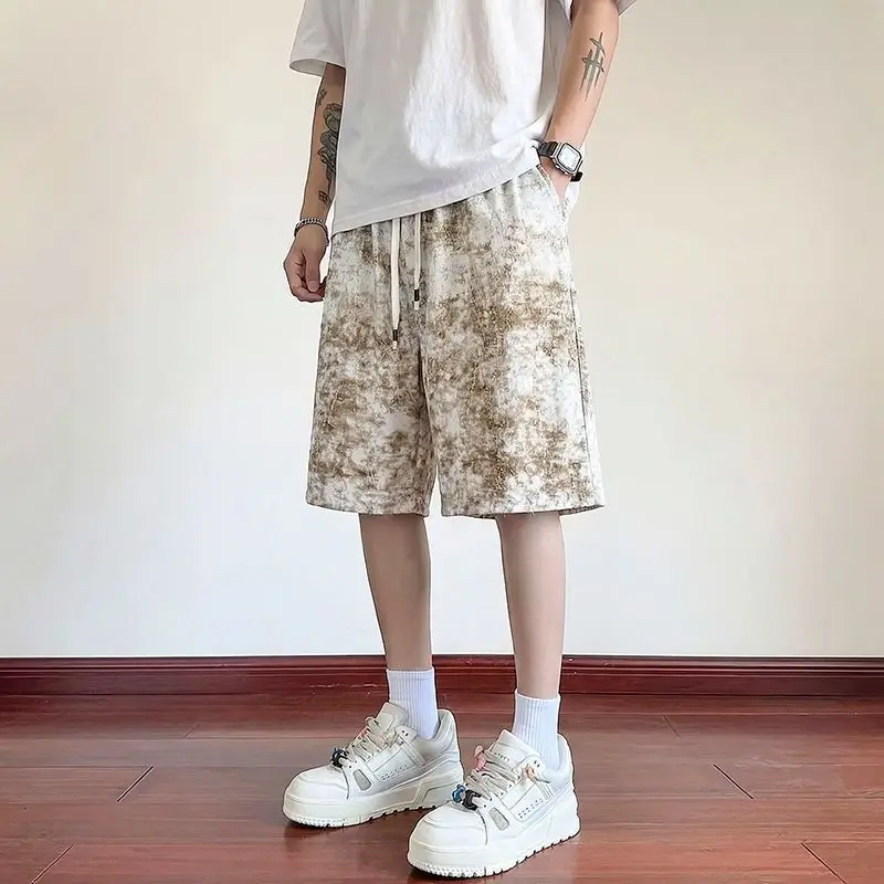 

Summer New Men's Shorts Loose Casual Trendy Cargo Big Size Versatile 5-Point Straight Cut Sports