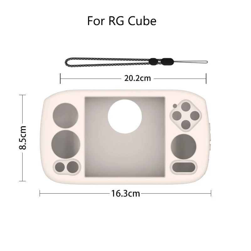حافظة من السيليكون لـ Anbernic RG CubeXX RG Cube المضادة للخدش غطاء جلدي ناعم غطاء حماية لملحقات ألعاب RG CubeXX