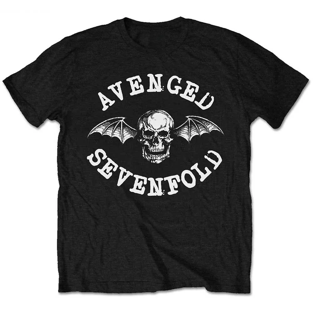 T-Shirt classique en coton avec image de chauve-souris, groupe Avenged Sevenfold, pour hommes et femmes, Streetwear d'été