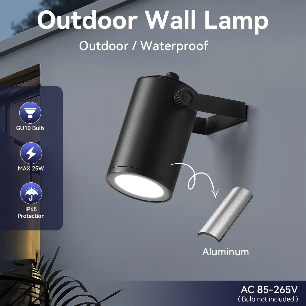 Outdoor Wall Lamp Waterproof Aluminum Alloy Ac85-265v Indoor And Outdoor Sign Lighting Courtyard Garden Decorative Lamps.