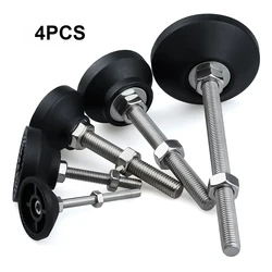 Perna de torno ajustável, 8 tamanhos, diâmetro 40mm, tipo rosca, pés de nivelamento ajustáveis, base giratória, pernas articuladas m5/m6/m8/m10/m12