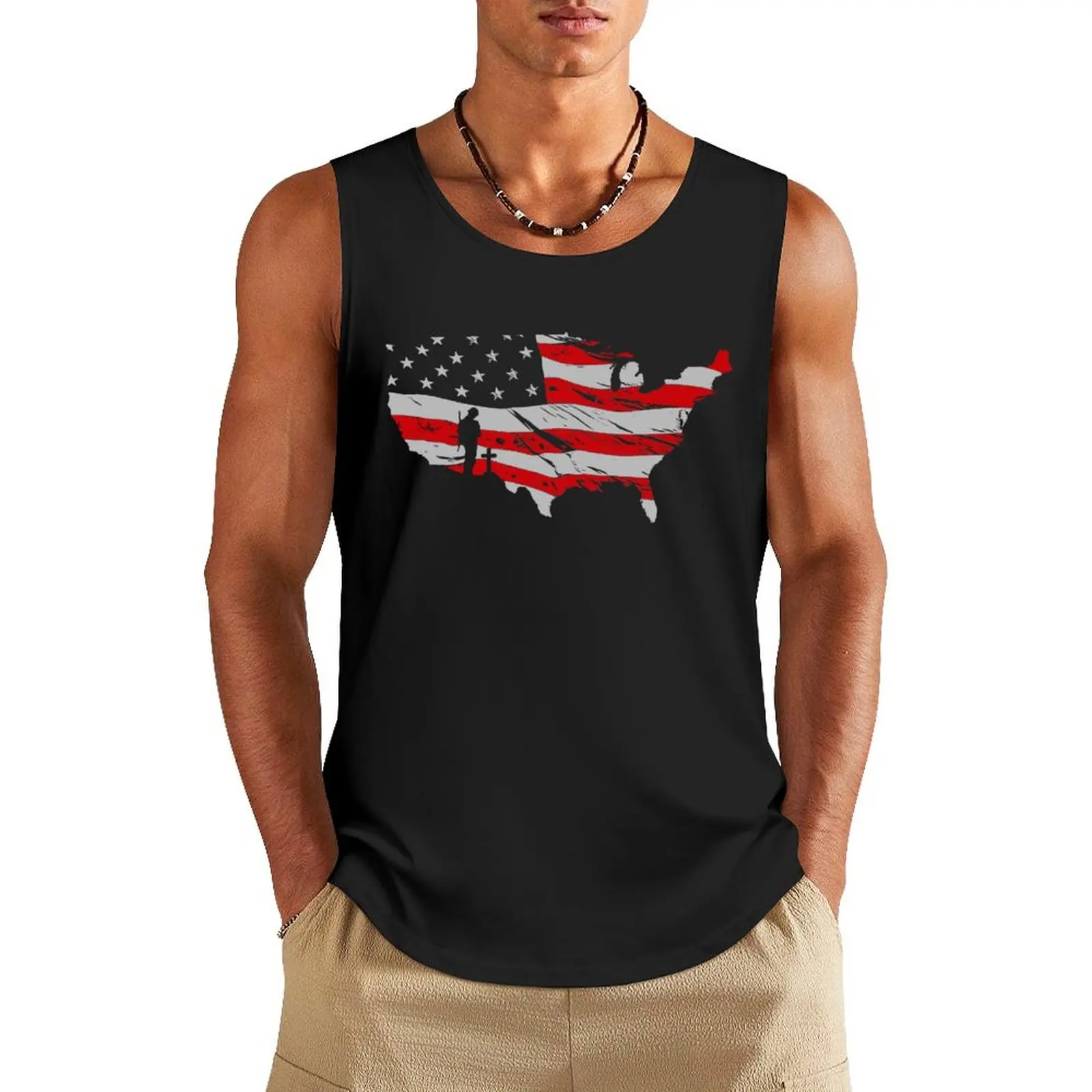 

Lest we forget Tank Top anime t-shirt Men's sexy clothes men