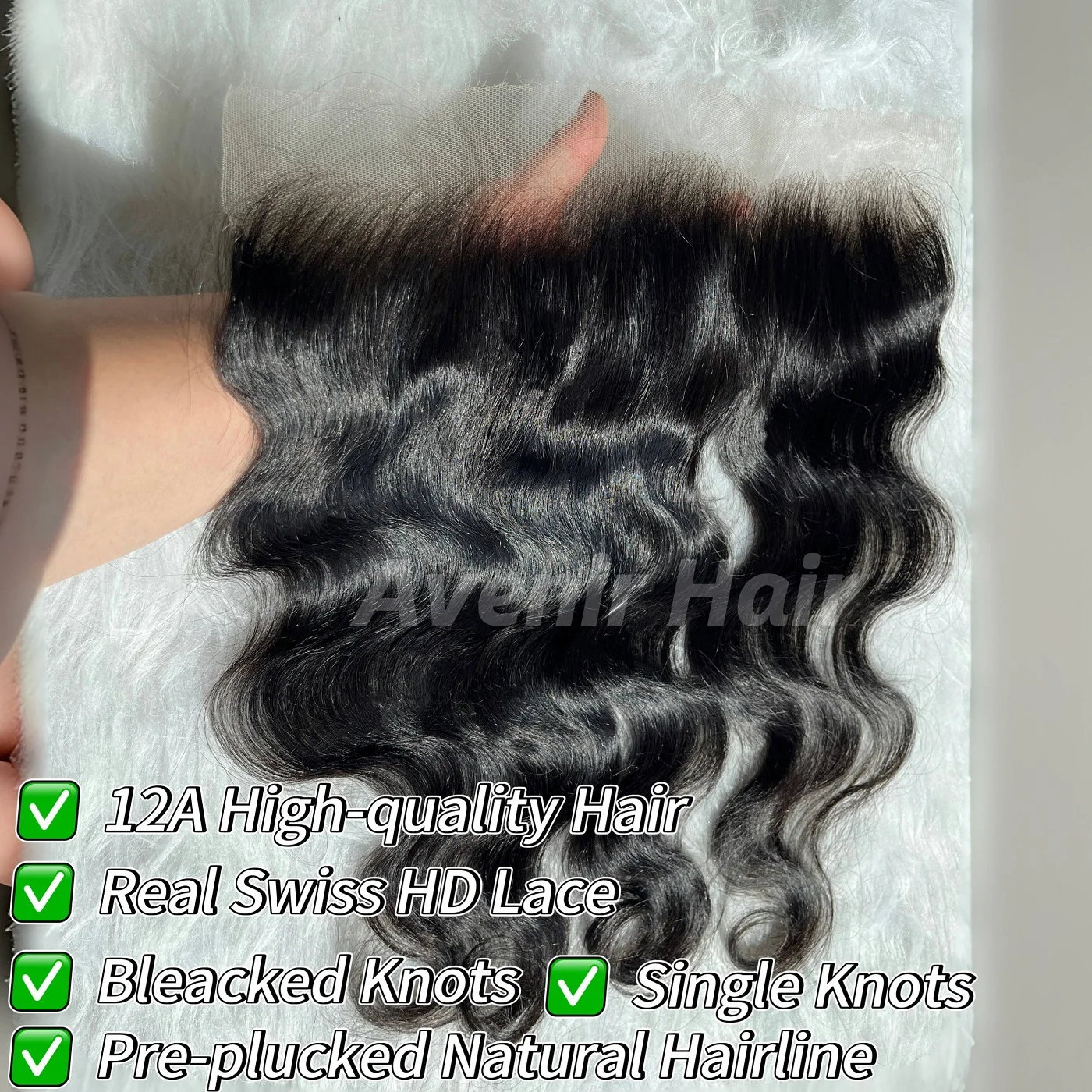 AVENIR Enkele Knopen Body Wave 13x4 HD Kant Frontaal Alleen Braziliaans Menselijk Haar HD Kant Frontaal Pre geplukt Natuurlijke Kleur Remy Haar