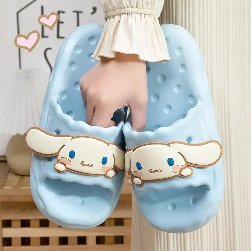 Sanrio 2024 new cartoon summer kulomi yugui dog thick bottom slippers  Anti-slip indoor Hot selling in stock Home Loose Slippers