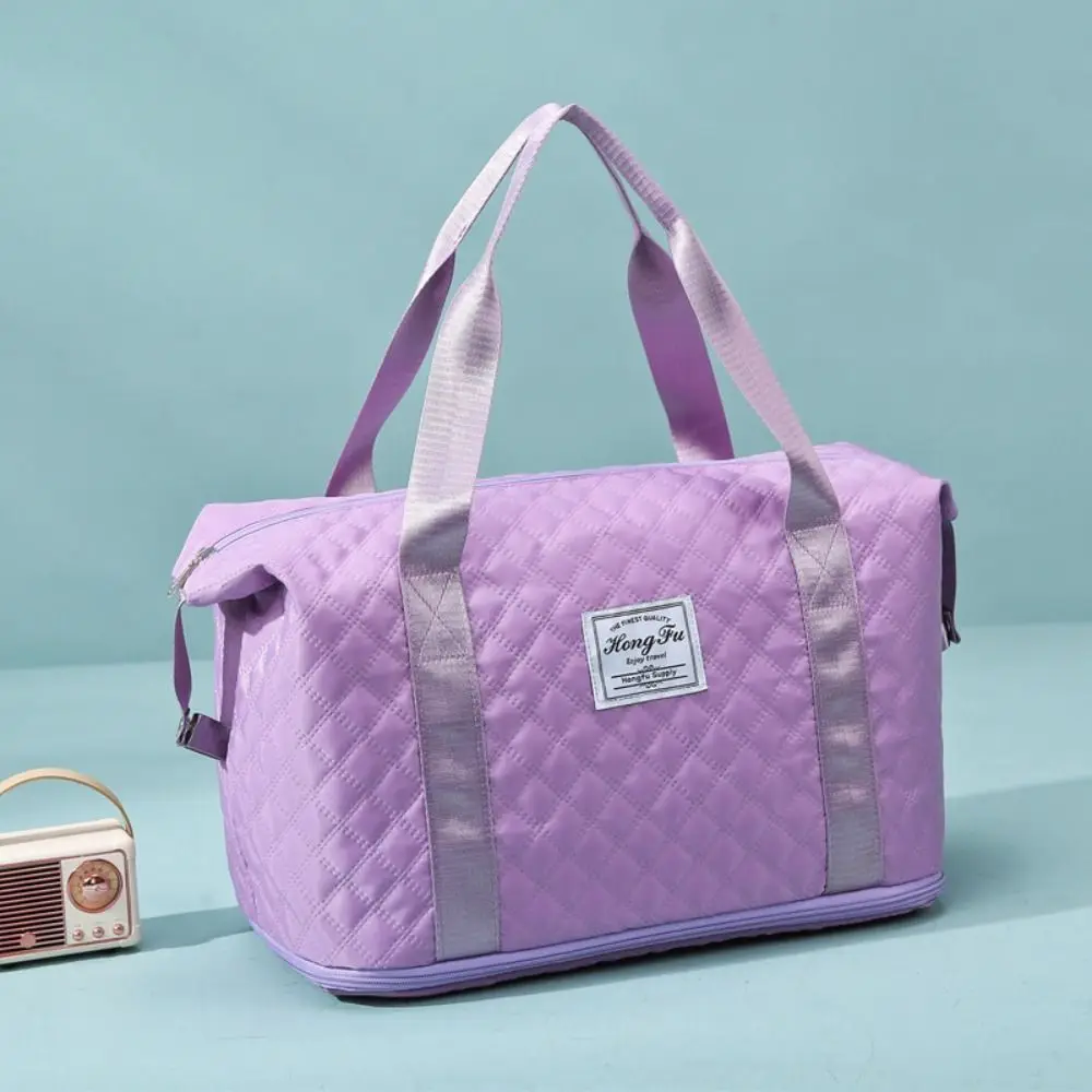 ใหม่กระเป๋าเดินทางขนาดใหญ่เปียกและแห้งแยกกระเป๋าถือพับได้กันน้ําไหล่กระเป๋ากระเป๋าเดินทางรถเข็น