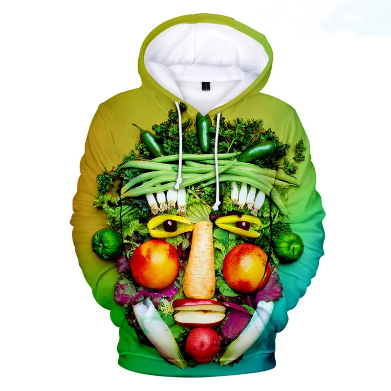 

Funny Vegetable Pattern Hoodies For Men Women Fruit Plant 3D Printed Pullovers Casual Hooded Long Sleeves Loose Kids Sweatshirt