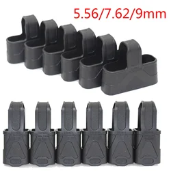 6PCS 7.62/5.56/9mm Fast Magazine Rubber Holster for M4 M16 AR15 AK Glock 17 M9 Mag Pouch Sleeve Rubber Slip Cover Hunting Gear