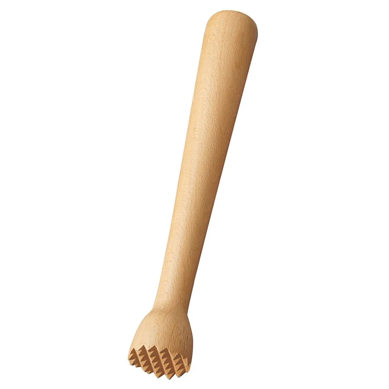 

ABWP-Wooden For-Cocktail Muddler, Wood Ice Crusher Muddler Bar Tool, Kitchen Tool For Garlic Herbs Fruits