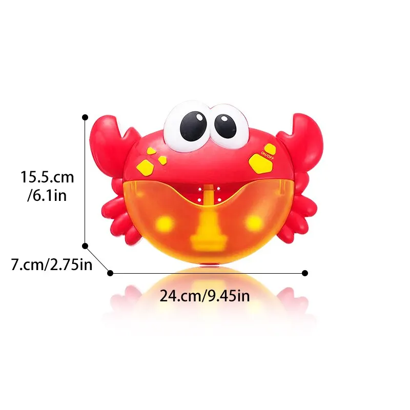 Crabs Bubble Machine Electric Music Automatic Soap Maker Funny Bathtub Play Water Games Baby Bath Toy Children Birthday Gift