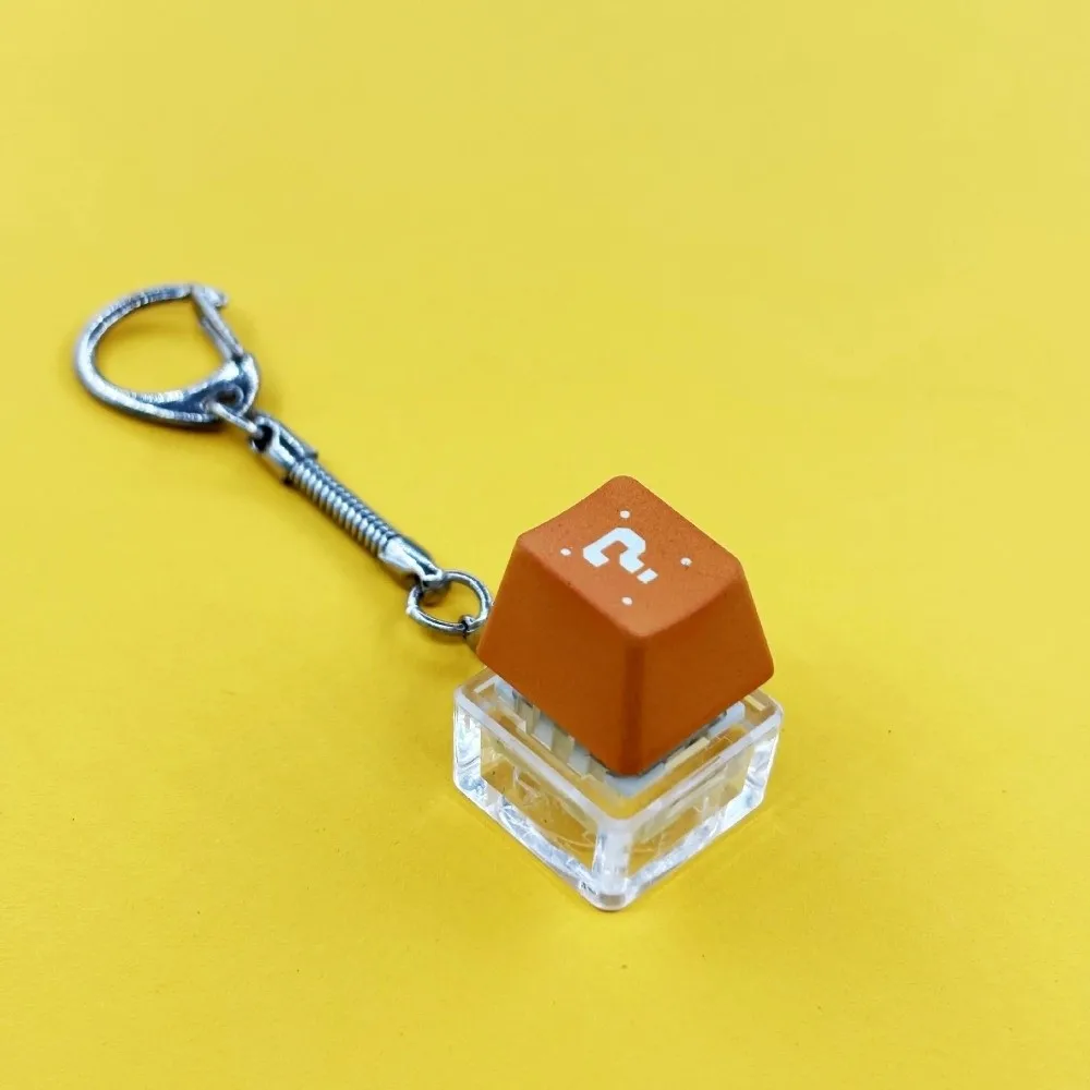 2 pièces nouvelle éclairage Fidget porte-clés bricolage jouet soulagement du Stress clavier Anti-anxiété en plastique presser Keycap jouet pour