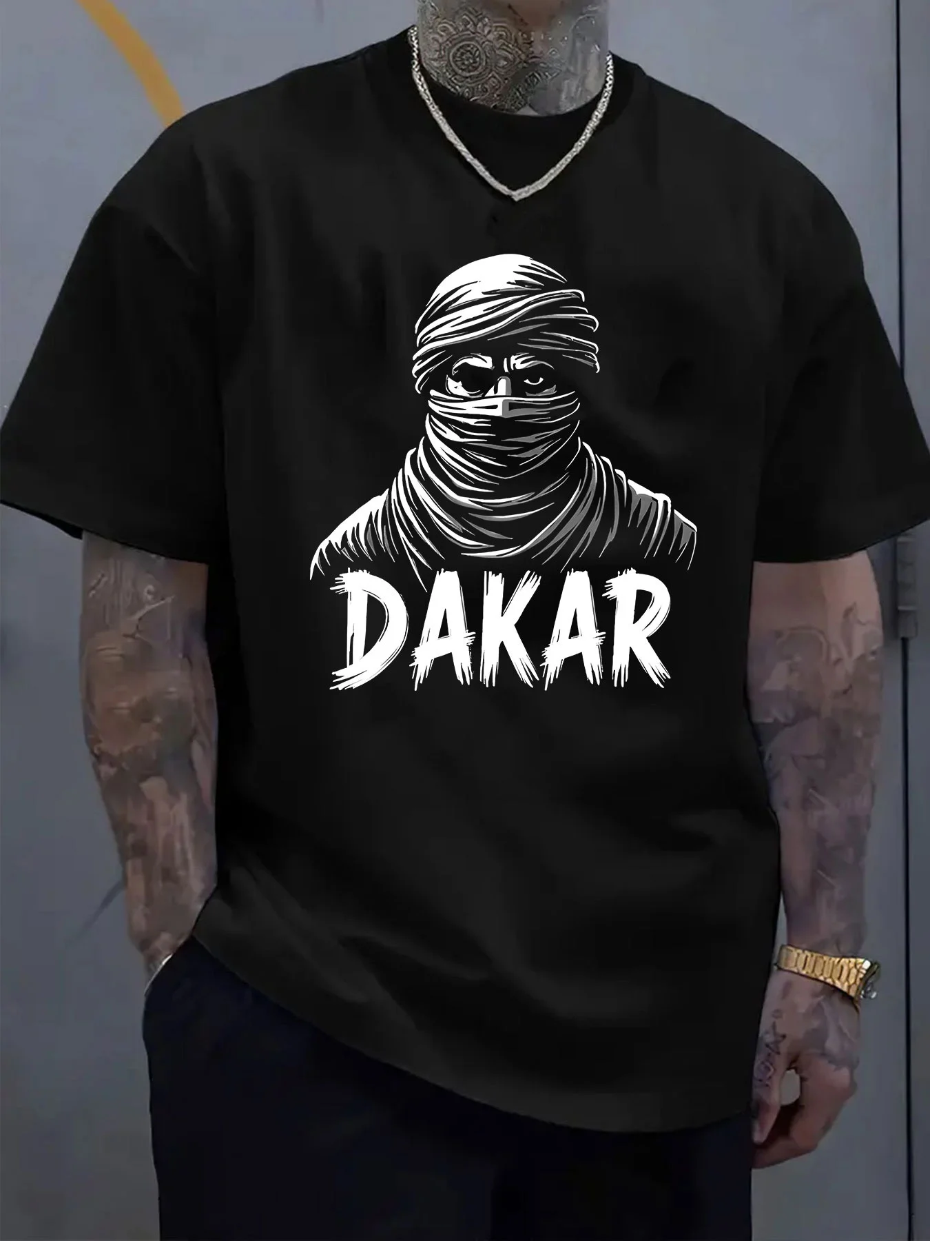 

Весенне-летняя мужская футболка с рисунком в стиле ретро из чистого хлопка, впитывающая пот, дышащая мягкая ткань, повседневная футболка с коротким рукавом