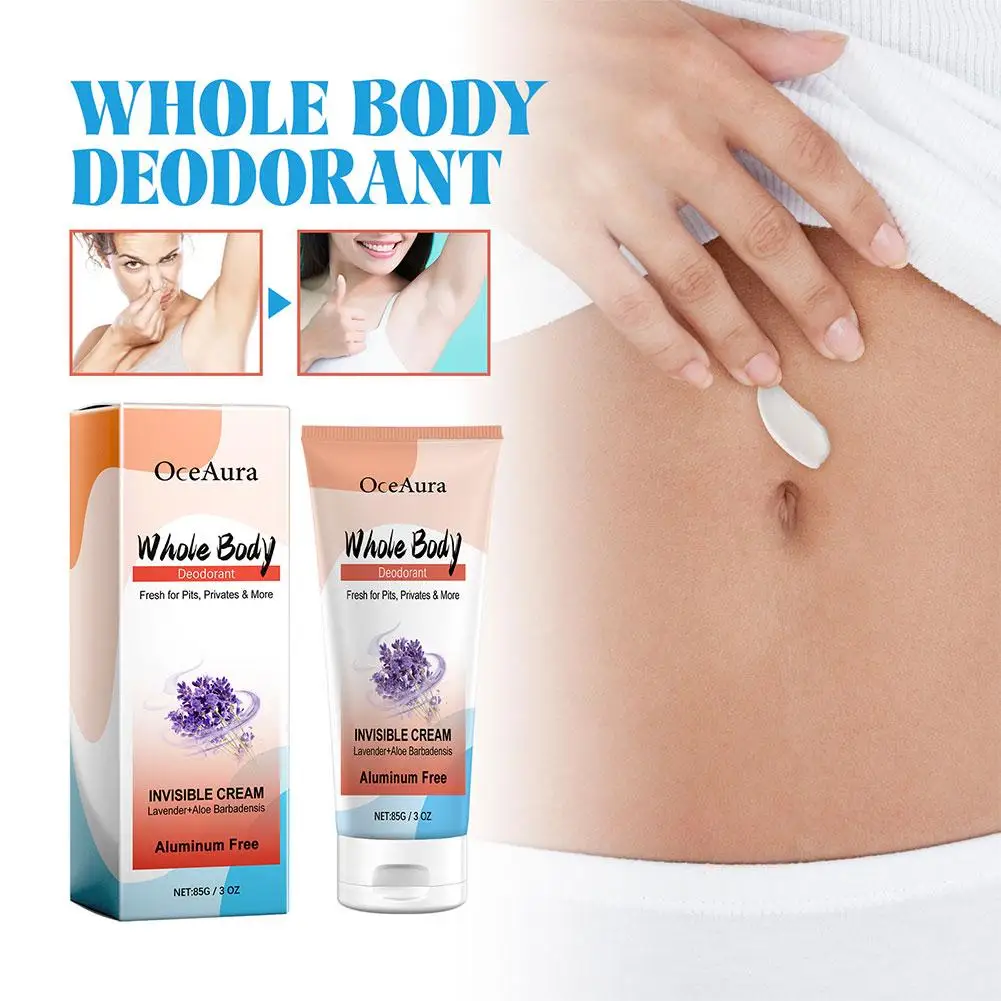 Deodorante per tutto il corpo controllo degli odori a lunga durata deodorante per il corpo fragranza alla lavanda crema per le ascelle 85g balsamo D3W2