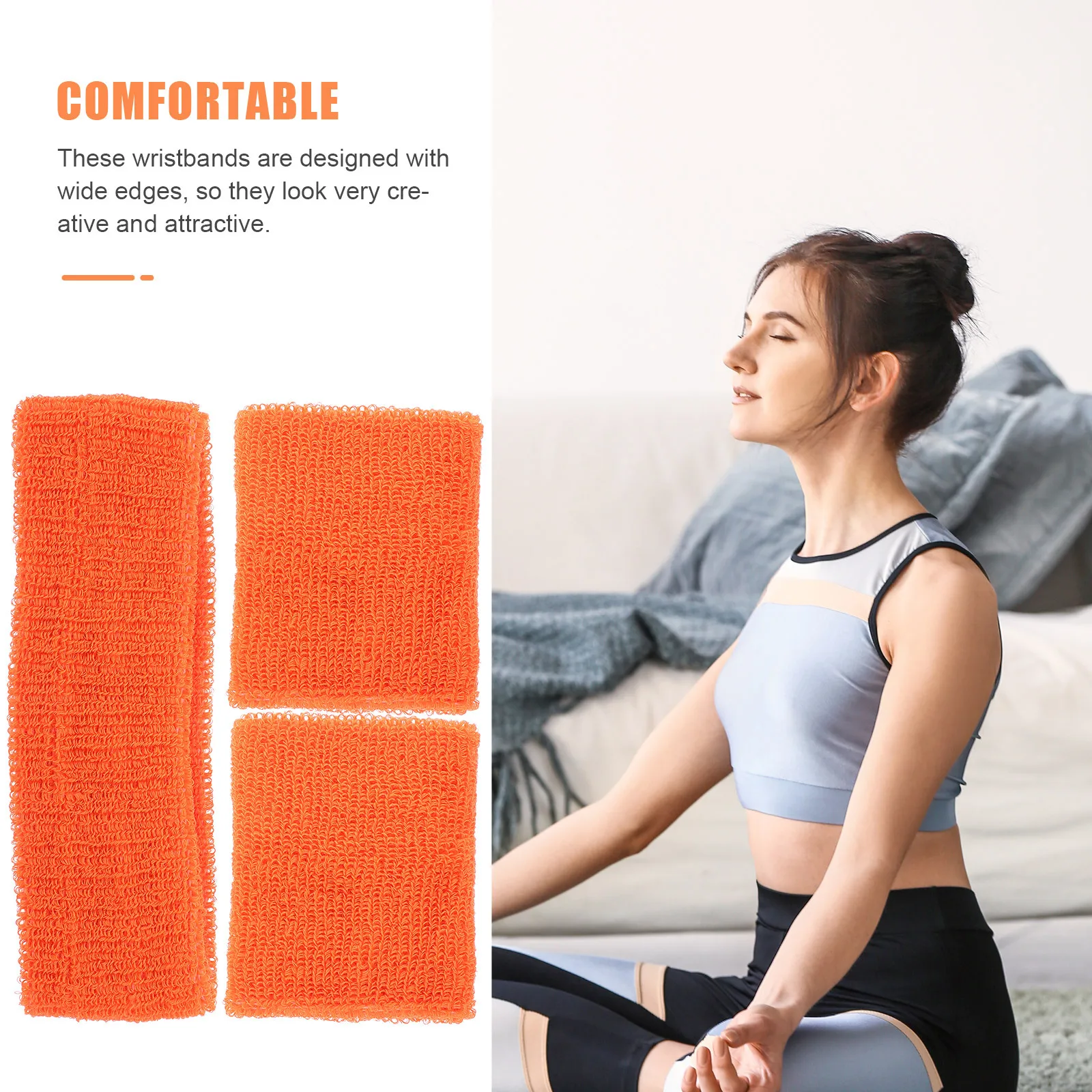 

1 set 1 Set Pcs Sports Arm Sweatb Workout Yoga Headb s Accessories Yoga Headb s Elastic Wristb s Cotton Fruit B