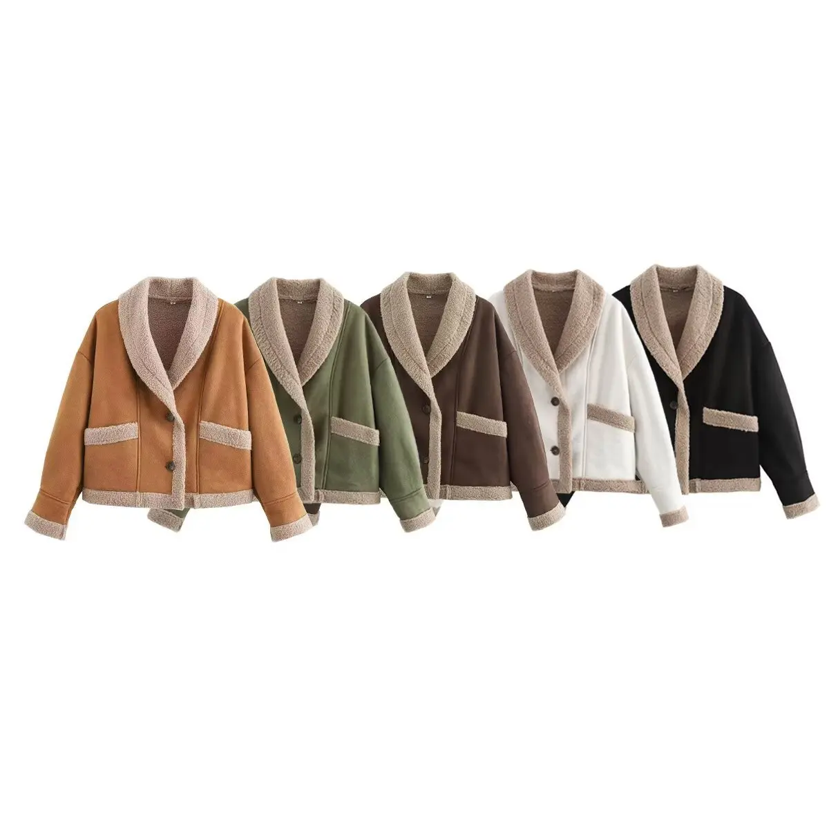 

Европейско-американская повседневная куртка из овечьей шерсти, женская кашемировая куртка с лацканами, осенне-зимняя модная верхняя одежда