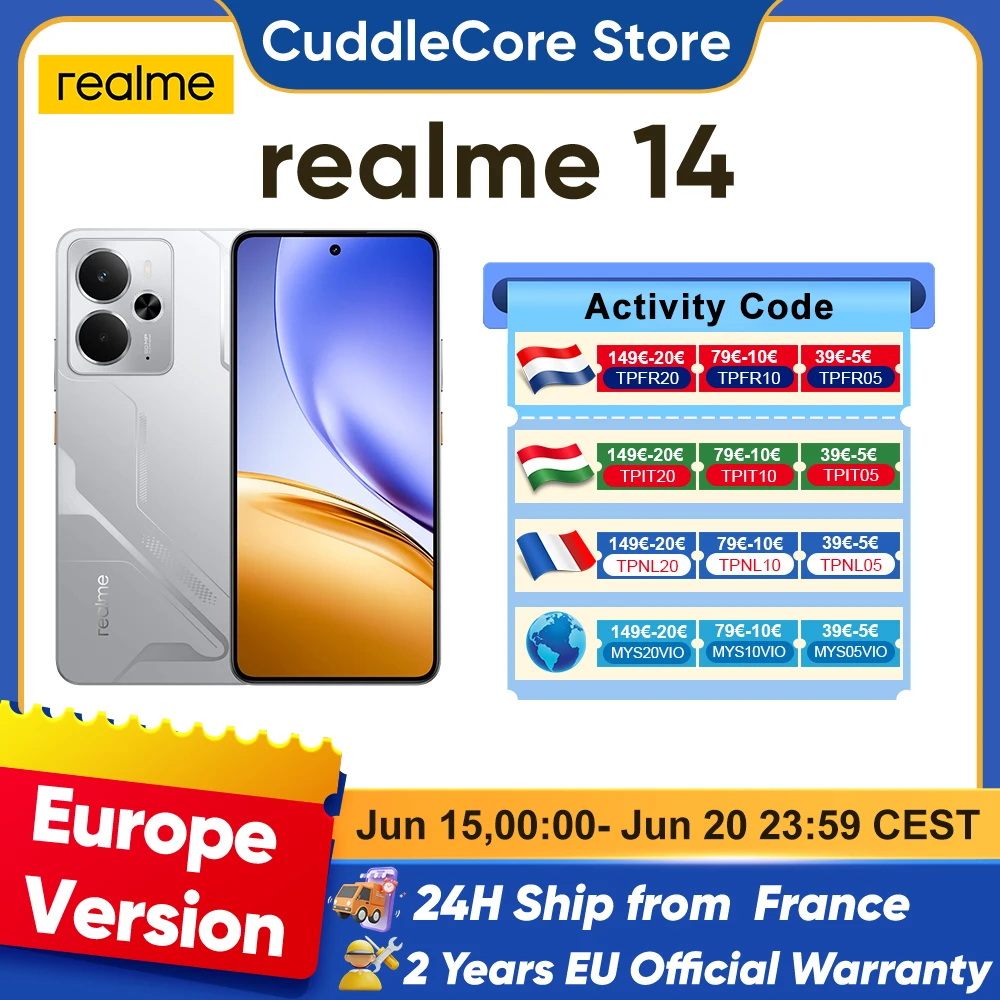 realme 14 5G Smartphone processor 4st Generation 6 Smartphone, battery 6000mah Titan, Amole screen of inches to Hz, 45 W fast charging, camera of 50px, NFC