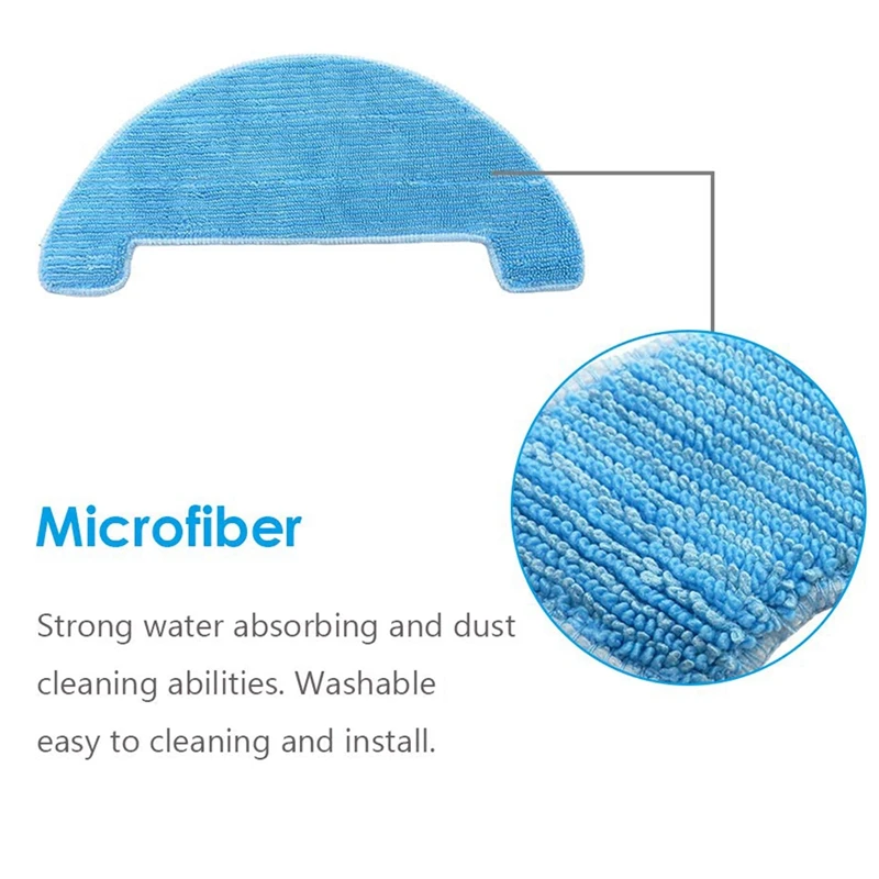 4 Pack Replacement Mops Kit R500, R550(R500+), R580, R750, G800, G850 Robotic Vacuum Mop