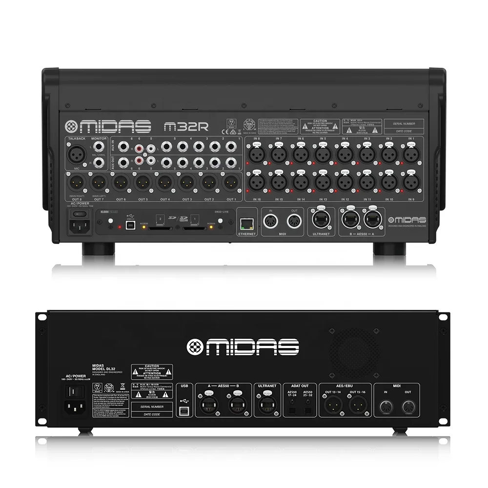 Midas M32R Live Digital Mixer + DL32 Stagebox Bundle Dj System Audio Equipment For Stage Performance Line Array Speakers