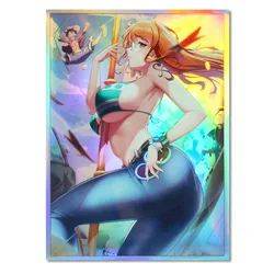 60PCS 67x92mm Laser Anime Card Sleeves Cartoon Character Printing Deck Protector for TCG/MGT/PTCG Game Cards