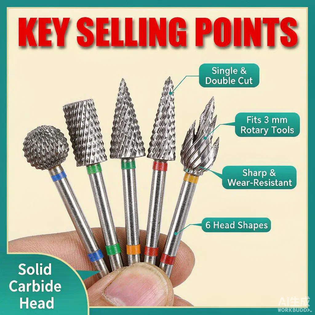 Dental Tungsten Carbide Burs Set MAZOR Lab Rotary Burr Single Double Cut 3mm Shank 3/5/6mm 6 head shapes ball oval cone tree