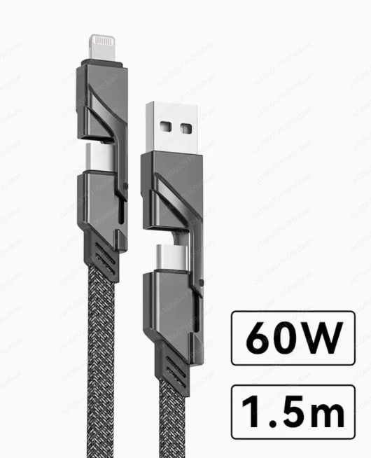 Data cable PD fast charging 100W 3-in-1 cable for iPhone15Promax 14Pro 13 12 Macbook