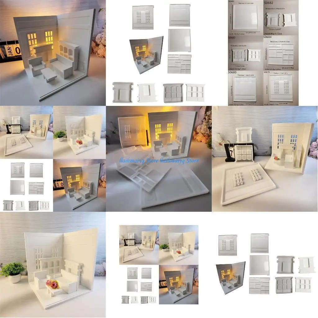 

573B Sturdy Silicone Molds for Personalize Miniature Room and Decoration Crafting