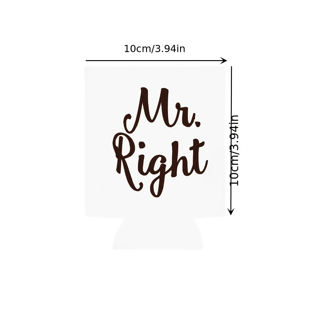 2pcs/set Mrs. always right can bottle covers, wedding decorations, creative wedding gifts, fun Bridal Shower Party Supplies Favo