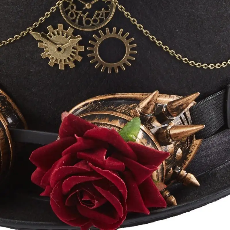 Steampunk Männer mit Schutzbrille Gay Top Steampunk Bowler Top Vintage Halloween Top Hat Gothic Carnival Nightclub