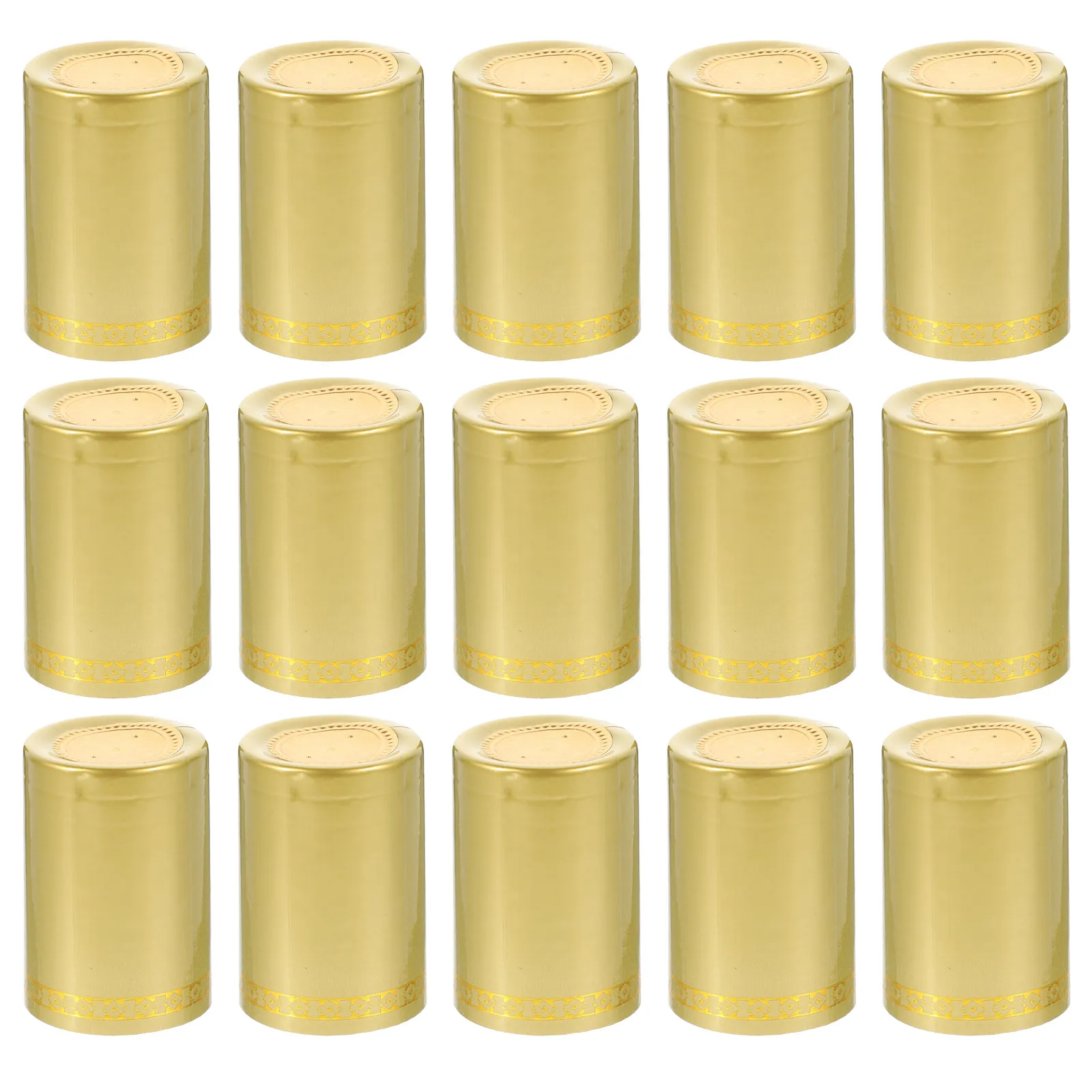

50pcs Bottle Heat Shrink Caps Sealer Stoppers Airtight Seal Prevent Oxidation Decorative Red Tops Covers