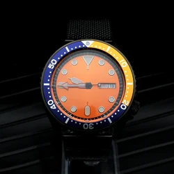 Diver Automatic Men's automatic mechanical men's watch Orange element super bright luminous dial day date watch fashion casual c