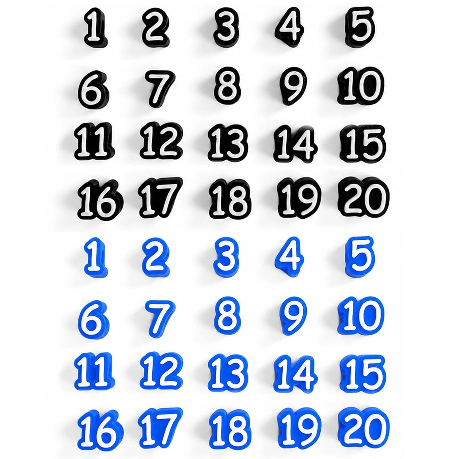 20PCS Silicone Numbered 1-20 Pencil Toppers Number Pencil Toppers Pencils Tracking Markers for Student Number System