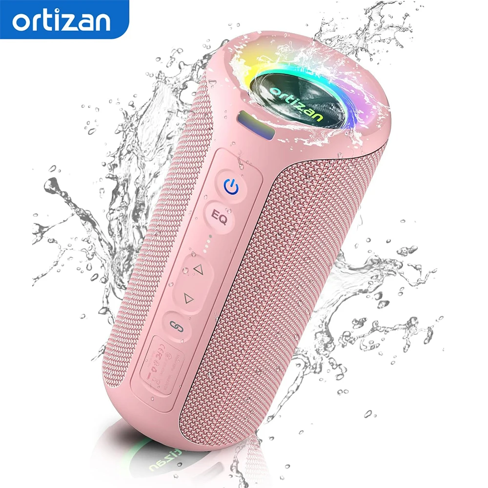 

Ortizan уличный Bluetooth-динамик портативный беспроводной динамик с RGB-подсветкой IPX7 водонепроницаемый сабвуфер громкоговоритель подарок для взрослых
