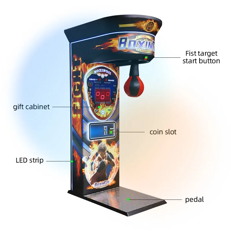 Hot Sale Coin Operated Boxing & Kicking Arcade Machine Indoor Sports Strength Tester Game Console