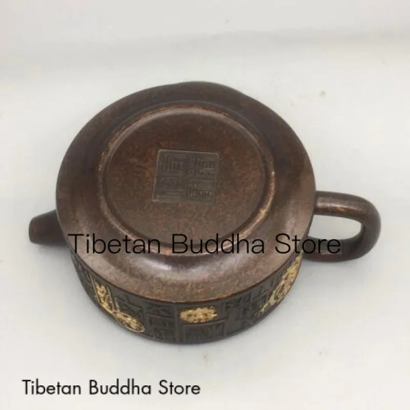 Collection of Antique Bronze Ware, Five Blessings Facing the Door Tea Pot