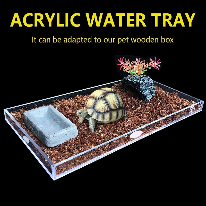 Reptiles Breeding Box Accessories Chassis Transparent Acrylic Waterproof and Moisture-proof Reptiles Variety Box Base Water Tray