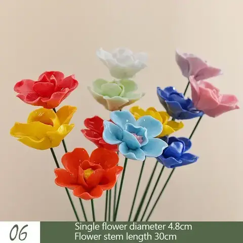 यादृच्छिक फूल गार्डन स्टेक सजावट सिरेमिक हस्तनिर्मित फूल रचनात्मक कला पुष्प सजावट शादी की पार्टी सहारा उत्सव अवसर 12 best sales चीनी मिट्टी के फूल - №12