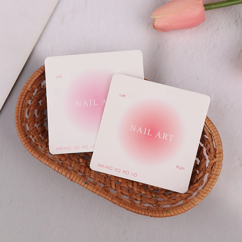 【100PCS Press-On Nail Packaging Display Handmade False Nail Design Swatch Show Card Manicure Sample Display Salon】