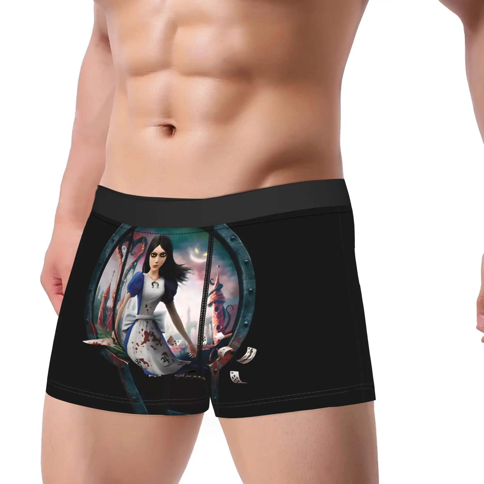 A-Alice Madness Returns Underwear  Pattern Boxershorts Quality Men's Underpants Classic Shorts Briefs Birthday Present