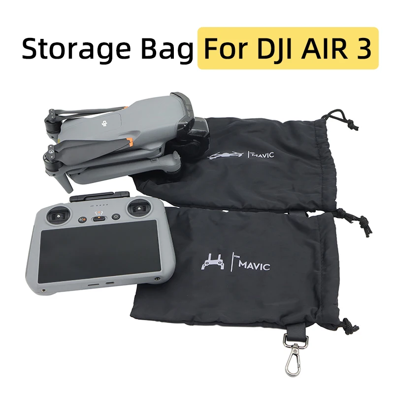 For DJI AIR 3 Drone RC-N2/RC 2 Remote Controller Storage Bag Waterproof Handbag Portable Soft Case Protective Bag Accessories