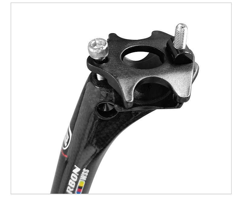 3K Glänzende Carbonfaser-Sattelstütze für Mountainbikes, Doppelspikes, 27,2mm 30,8mm 31,6mm Durchmesser, 350mm 400mm, Fahrradzubehör – Detail 16