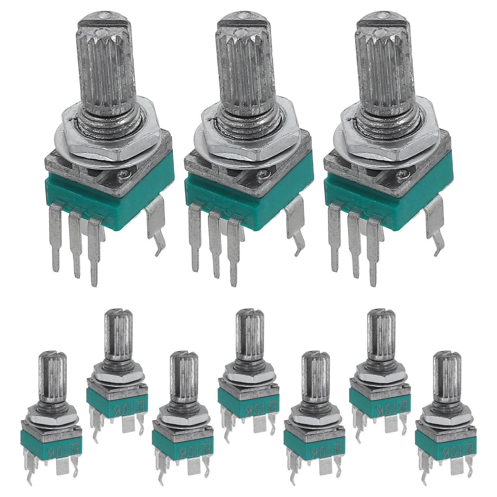 10Pcs Precision Potentiometer Vertical Design Bracket for Electronic Projects Repairs High Accuracy Audio Adjustment