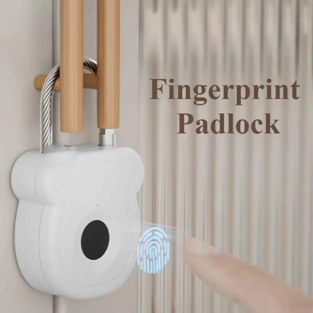 

Fingerprin Waterproof Smart Padlock 0.5sec Unlock ABS Material Fingerprint Lock Portable Anti-theft Anti-theft Lock Fence