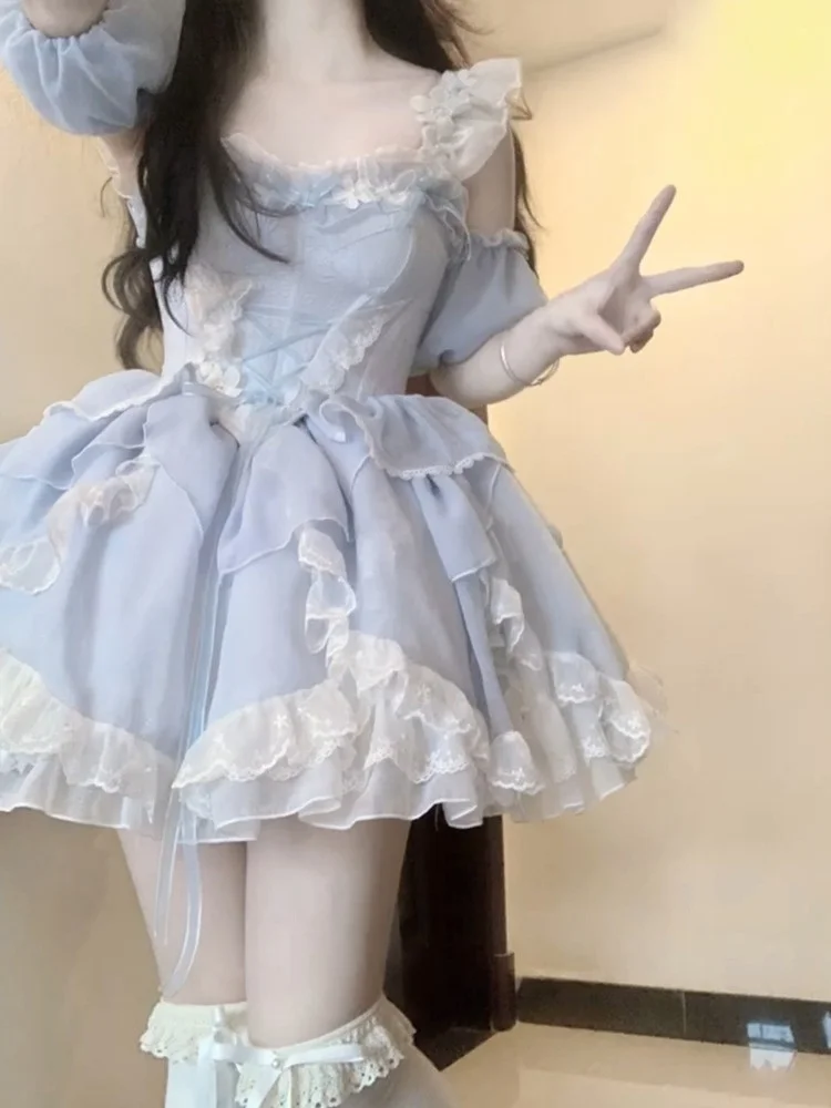 Vestido Lolita Doce Creme Francês, Vestido De Fada De Princesa De Luxo, Saia De Escapamento Super Imortal, Presente De Aniversário