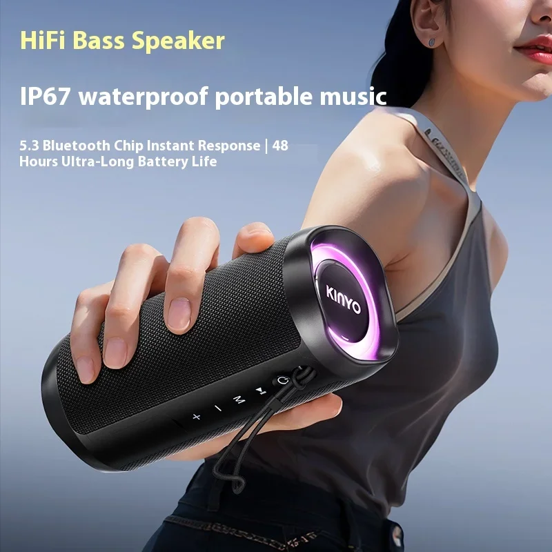 Portable Wireless Bluetooth Speakers BT 5.3 TWS 360° Surround Sound Waterproof Subwoofer for Home Outdoor Party