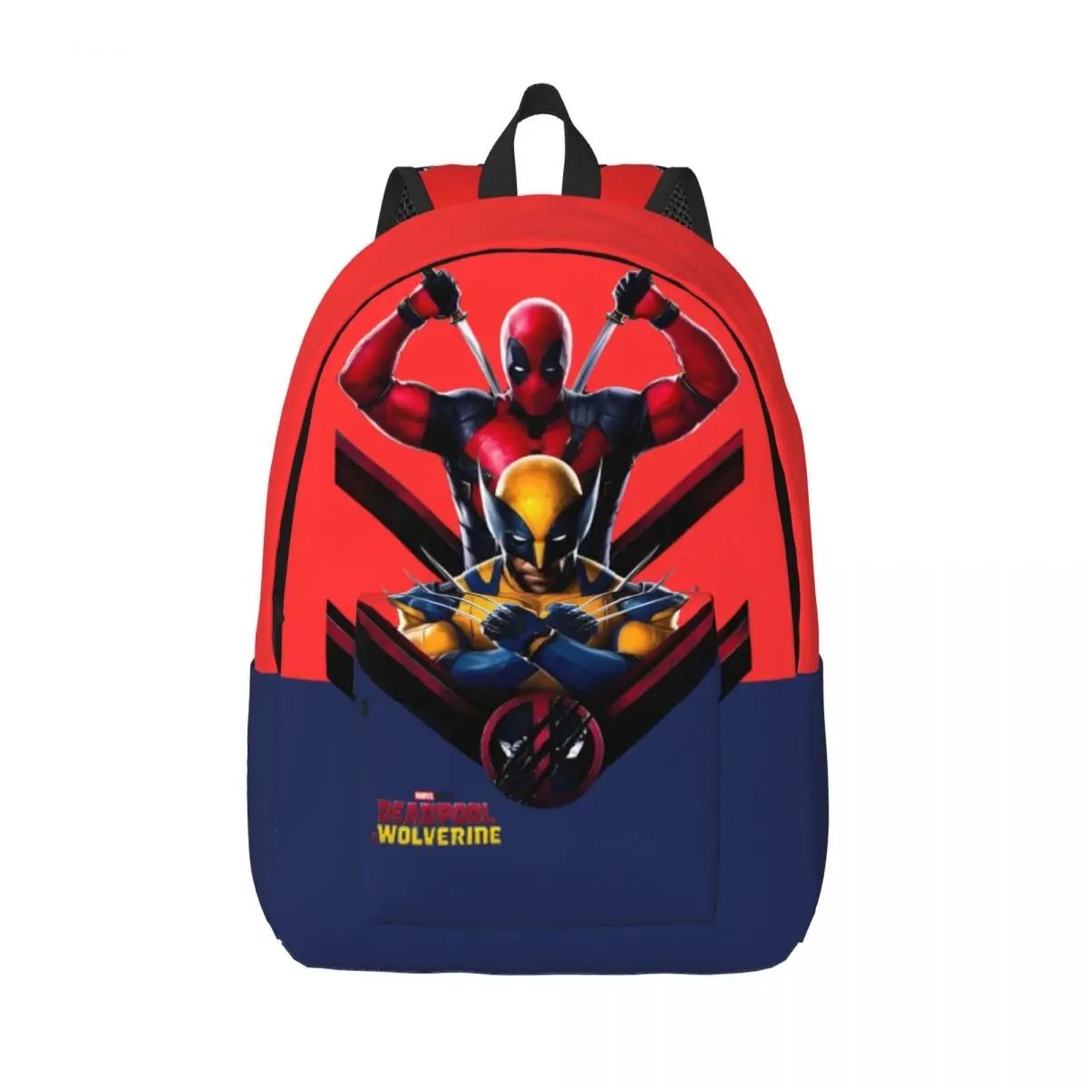 Backpack Deadpool  Multi Compartment Disney Marvel Deadpool & Wolverine Film Preschool Birthday Gift Vintage Laptop Bag Camping