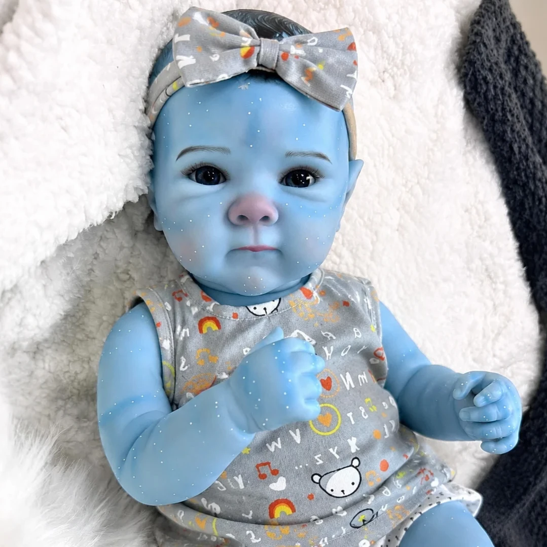 

BZDOLL 18 inch Real Look Reborn Baby Doll Toy with Full Vinyl Body Lifelike 45 CM 3D Skin Lovely Doll Fashion Birthday Gift