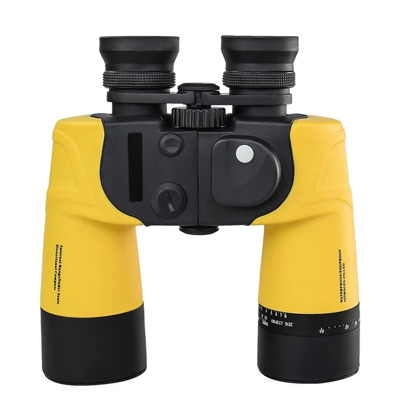 New Nitrogen-filled Waterproof Binoculars BAK4 High-power High Definition Infrared Ranging Telescope with Compass