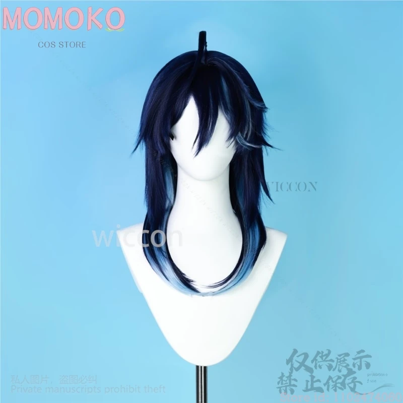 

Anime Genshin Impact Cosplay Ororon Costume Blue Green Wig Heat Resistant Synthetic Hair Halloween Christmas Party Customized