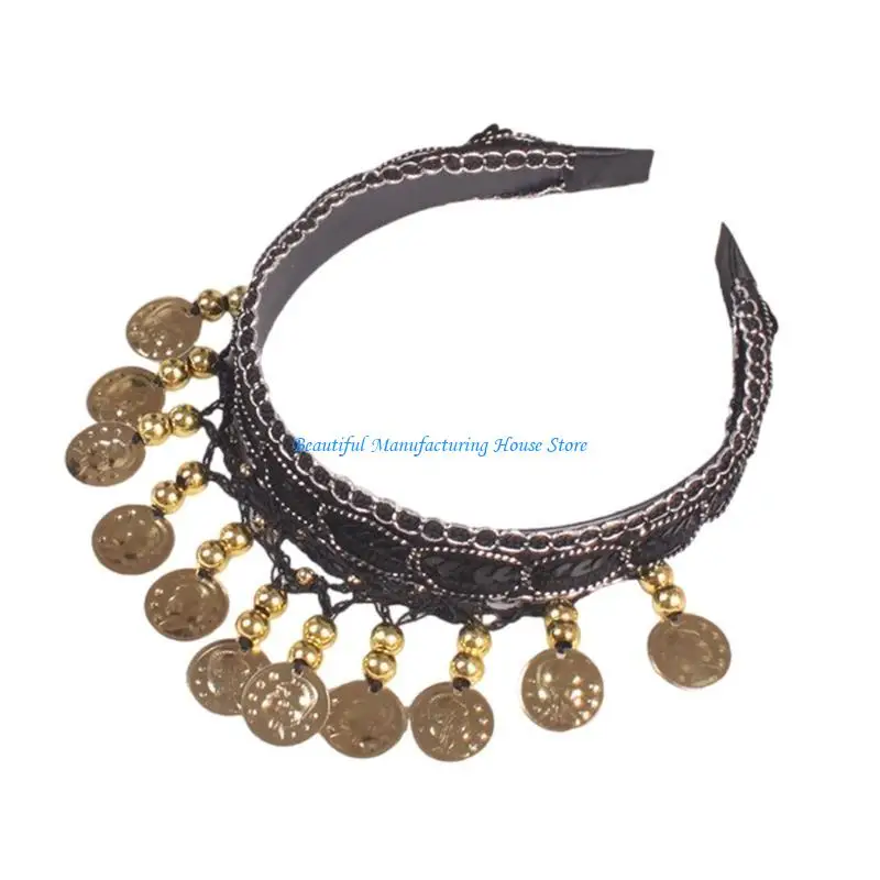 E56A Ethnic Headband with Fringed Hair Accessory for Cultural Event Gathering Wear